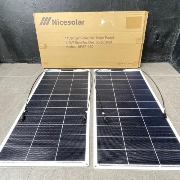 セミフレキシブル ソーラーパネル 2枚入り 【中古】動作保証 Nicesolar