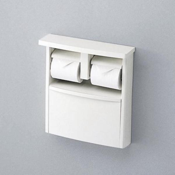 TOTO 2枚扉タイプ YSC25N#NW1 ホワイト 樹脂製 壁埋め込み式 二連紙巻