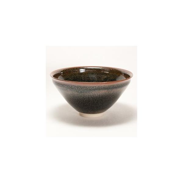 滴天目茶碗 和泉和法 油滴天目茶碗 木箱入り 直径13センチくらい