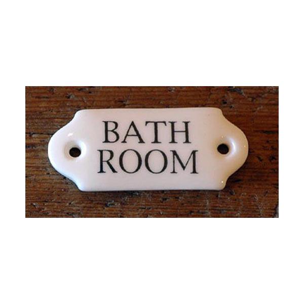 倉敷意匠計画室 磁器 ドアプレート (BATH　ROOM）  【メール便対応】