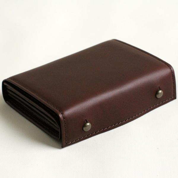 m+ エムピウ 二つ折り財布 millefoglieII P25 LH　ミッレフォッリエ2 P25 LH　tabacco×choco　（左利き用）