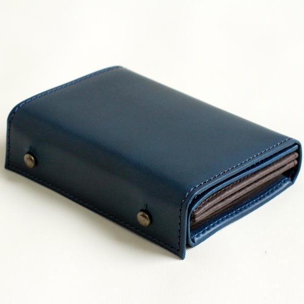 m+ エムピウ 二つ折り財布 millefoglieII P25 LH　ミッレフォッリエ2 P25 LH　blue　（左利き用）