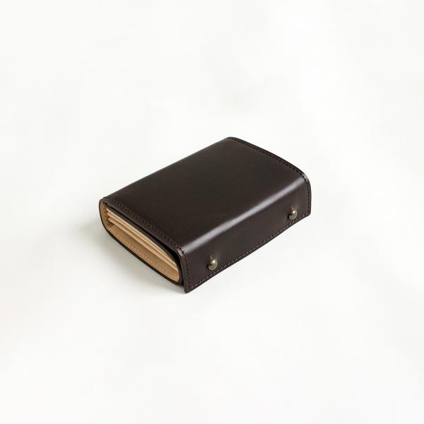 m+ エムピウ 二つ折り財布 millefoglie II CORDOVAN27 burgundy