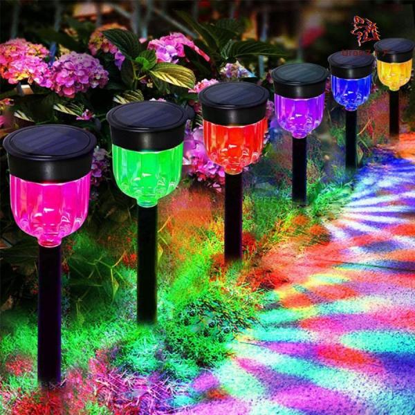 ガーデンライト 屋外 ソーラーライト RGB雰囲気ライト 多色変化