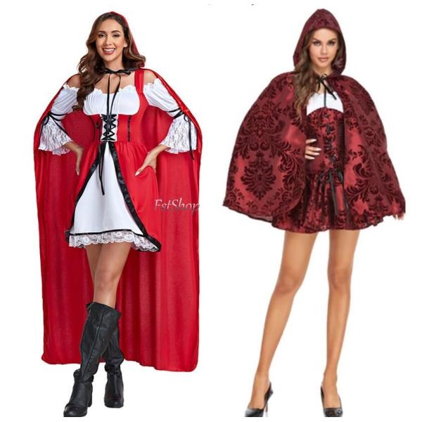 ハロウィン 衣装 レディース 赤ずきんちゃん 赤頭巾ちゃん ミニ丈