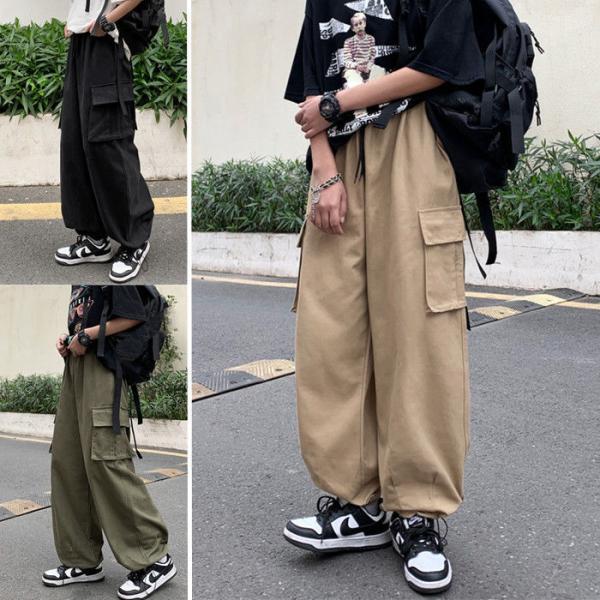 ワイドパンツ カーゴパンツ メンズ ワイドストレート パンツ