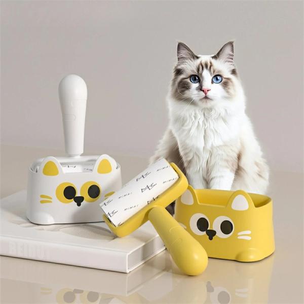 コロコロクリーナー ハンディクリーナー 粘着シート 粘着クリーナー 粘着ローラー 猫 カーペット カーペットクリーナー スタンドケース 付き コロコ