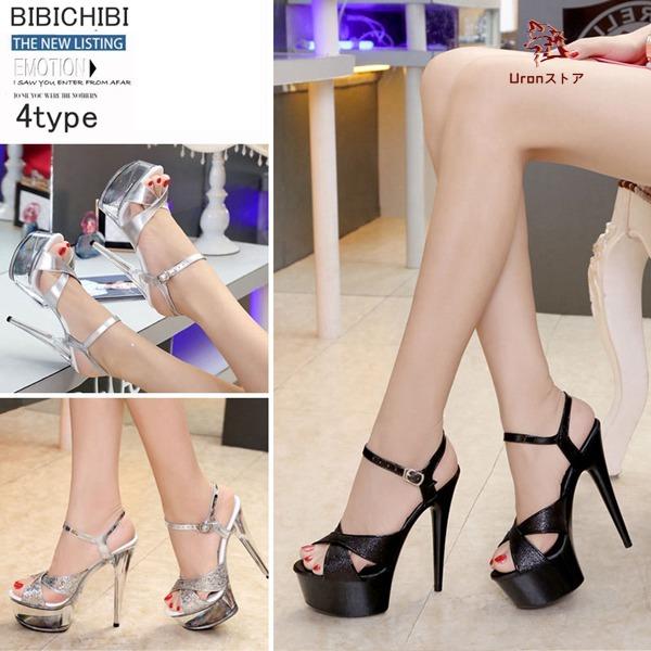【値下げ‼︎】極美品★ルシェルシェ キャバヒール 厚底 クリアサンダル tika_7005-99m-slv