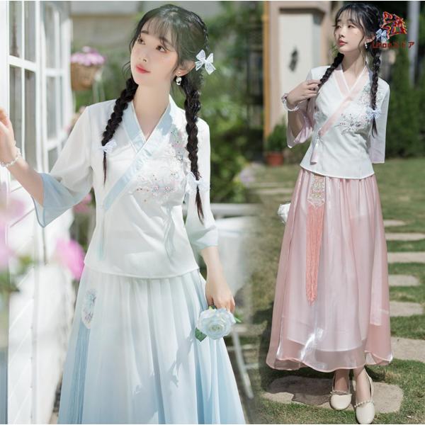 チャイナブラウス スカート Tiles Oriental 新品タグ付き