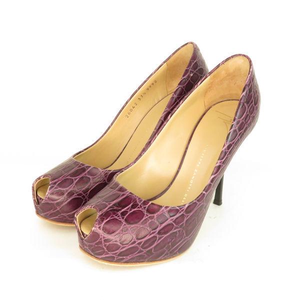 GIUSEPPE ZANOTTI ジュゼッペザノッティ パンプス 37.5 紫 オープン