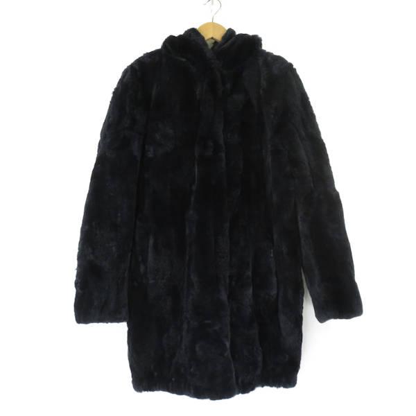 美品 maxmaraSTUDIO マックスマーラ リバーシブルコート 黒 38 