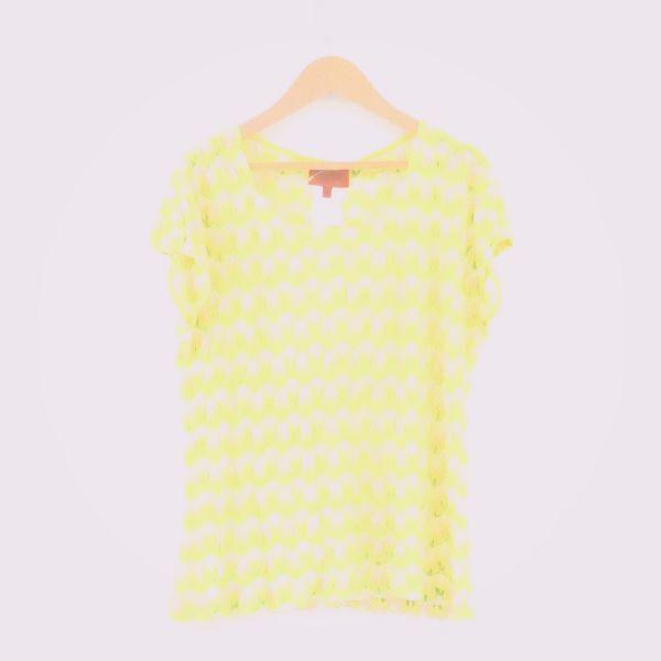 美品 MISSONI ミッソーニ トップス 42 レーヨン100％ フレンチスリーブ