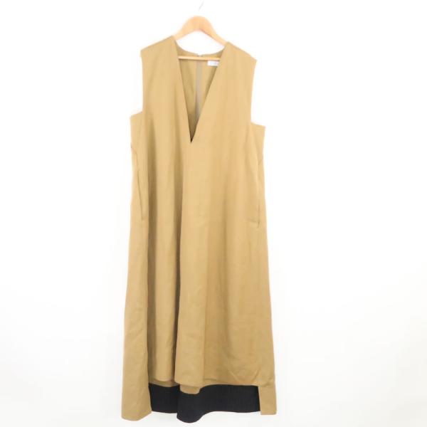 【お値下げ】ADORE 麻ツイルワンピース 黒 シャツワンピース 半袖 CO｜スタンドカラー半袖シャツワンピース