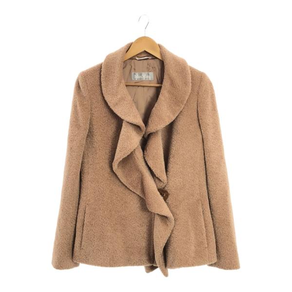 【Max mara】 コート　アルパカ　ウール ロゼート] アルパカ ウール ミディ コート, camel | Max Mara