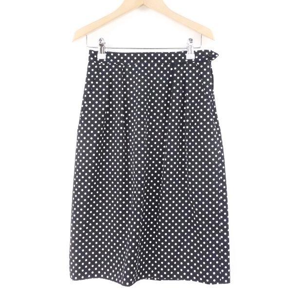 美品 イヴサンローラン リヴゴーシュ スカート ブラック 36 コットン  