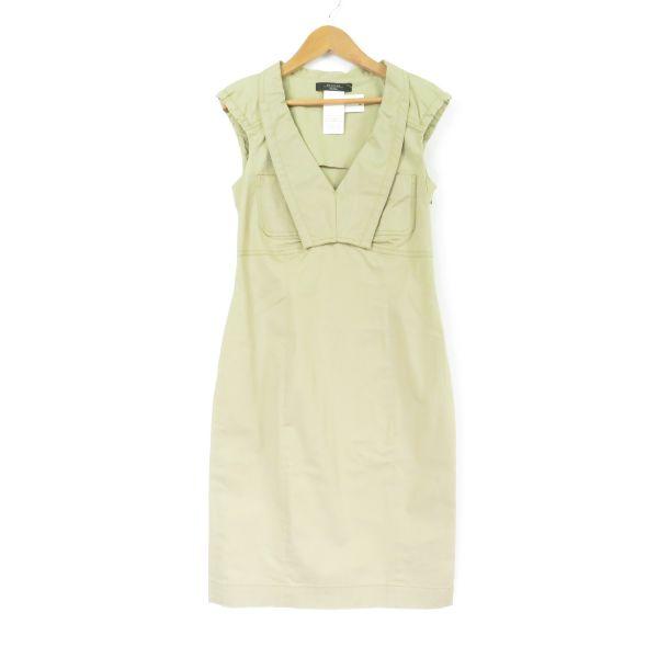 美品　MaxMara マックスマーラ　ノースリーブ　ワンピース　ベージュ　XL 美品 MaxMara マックスマーラ ノースリーブ ワンピース ベージュ XL