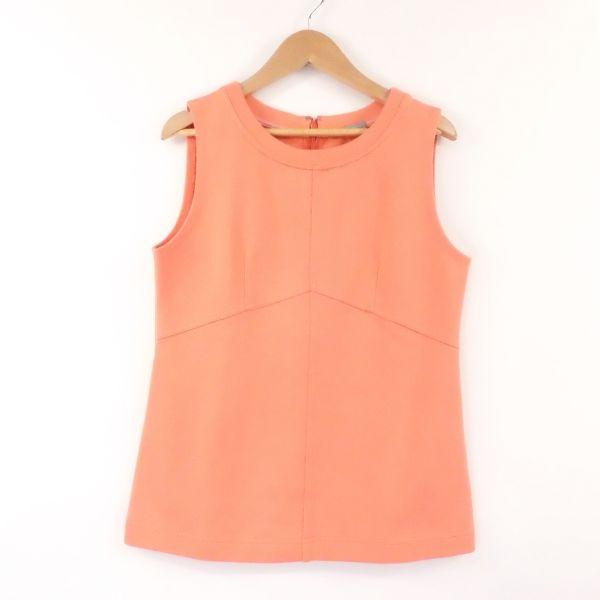 美品 セオリー 5201025 PATTI DOCK コットンノースリーブニット 38 綿 