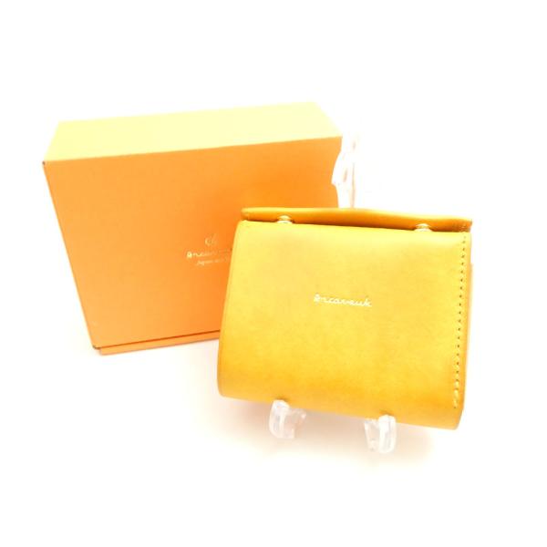 美品 Arcaneuk アルカヌーク roof ルーフ コンパクトウォレット レザー