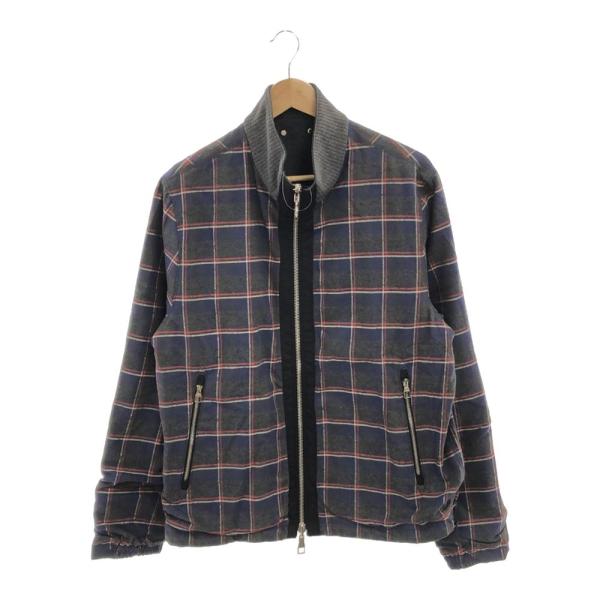 美品 LOUIS VUITTON ルイヴィトン HBB14WPV2 リバーシブル ジャケット 50 ウール ナイロン フロントファスナー　チェック メンズ AY5753W2 LOUIS VUITTON（ルイ・ヴィトン） 美品 HBB14WPV2 リバーシブル