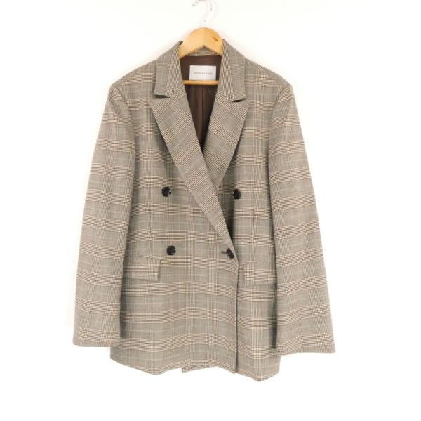 ★極美品★アダムエロペ　テーラードジャケット セール】ワッシャー ウールギャバ テーラードジャケット