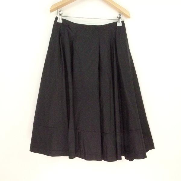 FOXEY フォクシー 34424 フレアスカート 1点 ブラック系 38 シルク100  