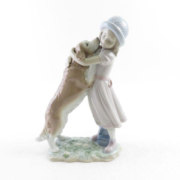 美品 リヤドロ 6903「待ってたよ！」 フィギュリン 陶器人形 置物 少女