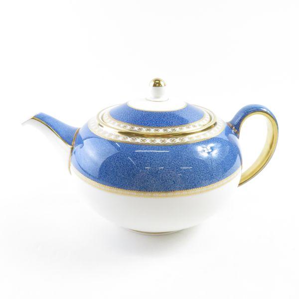 美品 ウェッジウッド ユーランダーパウダーブルー ティーポット 茶器 