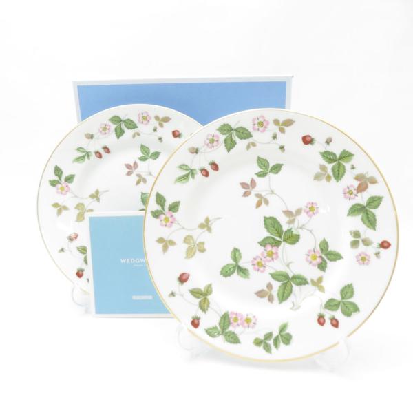 【美品】ウェッジウッド　ワイルドストロベリー　デザートプレート17.5cm×6枚 WEDGWOOD（ウェッジウッド） 未使用 ワイルドストロベリー 中皿 2枚