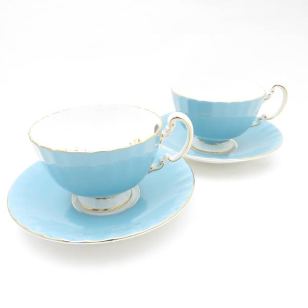 Aynsley China - 【美品】英国製　エインズレイ★コテージガーデン★ターコイズC/S 2客 Aynsley China - 【美品】英国製 エインズレイ☆コテージ
