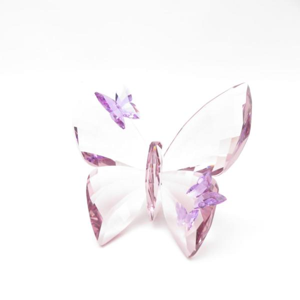 Swarovski 紫色 蝶 置物 Swarovski 蝶の置物 紫 - メルカリ