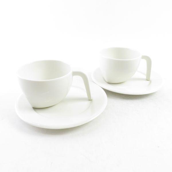 美品 イッタラ EGO カップ＆ソーサー 2客 ホワイト ペア コーヒー 