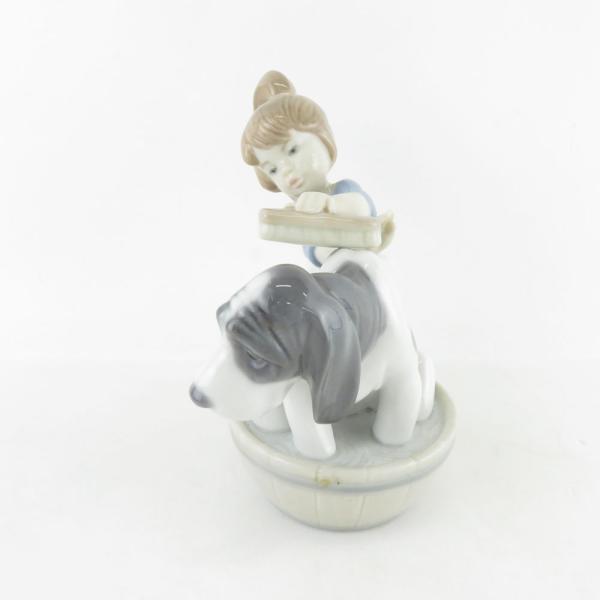 LLADRO 美品 リヤドロ 5455「きれいにしましょうね」 フィギュ
