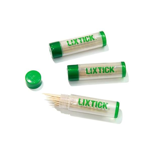LIXTICK MINT TOOTHPICK 3TUBE 携帯用 ハッカ楊枝 ミント爪楊枝 ケース入り 爪楊枝 3本セット