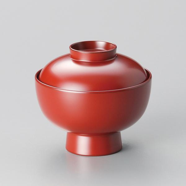 洗浄機対応雑煮椀（朱）漆器 蓋付き おしゃれ 越前漆器 引き出物 ギフト 日本製 内祝い 正月