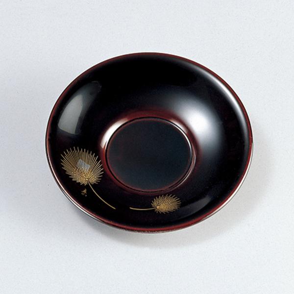 沈金飛花 百合茶托（溜）5枚セット おしゃれ 木合 日本製 来客 越前漆器 うるし 漆器 漆塗 手塗 高級 おすすめ コースター