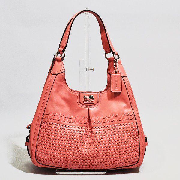 COACH コーチ ショルダー バッグ 23385 マディソン ウーブン レザー 