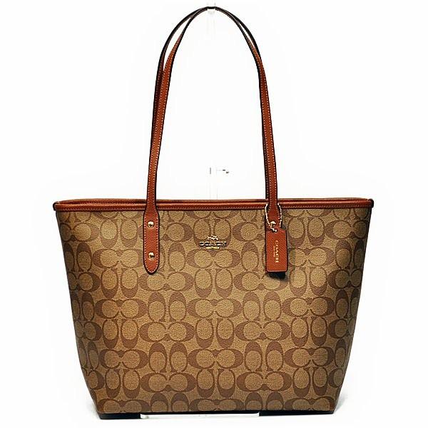 【並行輸入品】 コーチ トート バッグ COACH F36876 IMBDX PVC シグネチャー シティー ジップ トート カーキ/サドル