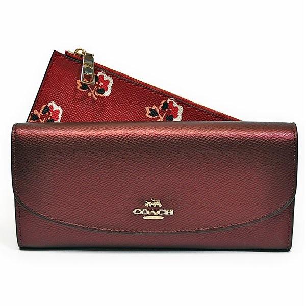 COACH コーチ 財布 長財布 F53570 IMEET ブランブル ローズ メタリック 