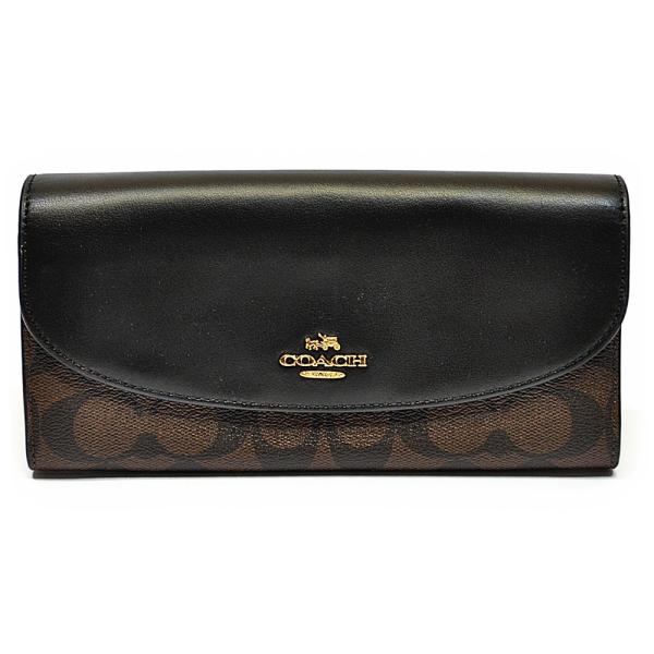 【未使用品】COACH エンベロープ長財布　ブラウン　シグネチャー＠ COACH シグネチャー 二つ折り長財布 ブラウン7079063200｜Yahoo