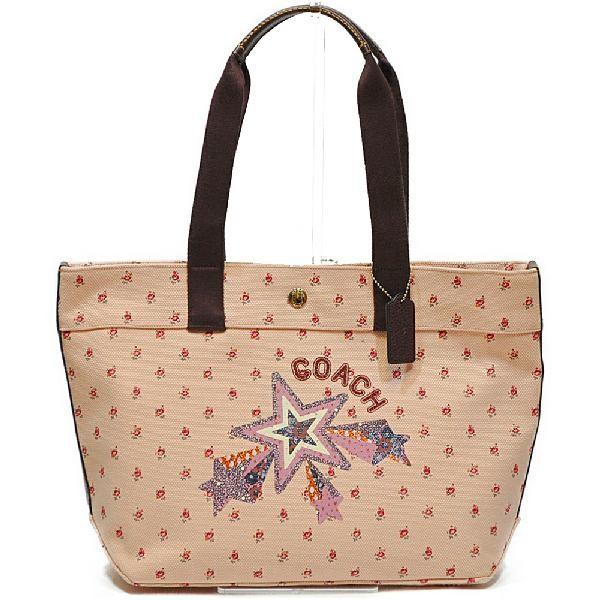 コーチ トート バッグ Coach F Svm05 フローラル スター プリント キャンバス トート ライトピンク svm05 Uruzz 通販 Yahoo ショッピング
