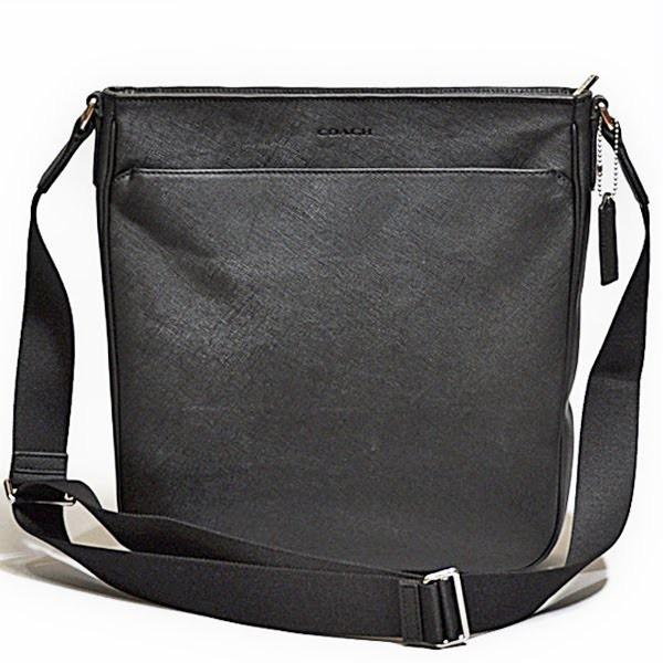 コーチ COACH ショルダーバッグ F71286 サフィアーノレザー ブラック COACH コーチ 斜め掛け ショルダーバッグ メンズ F71286 SV/BK