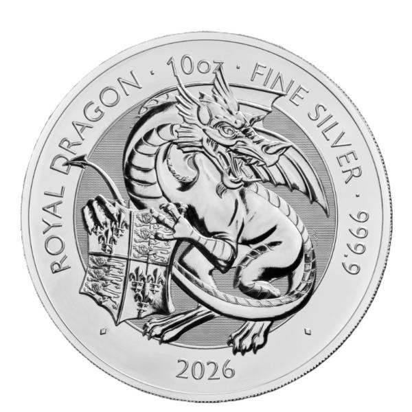 2026 イギリス ロイヤル チューダー ビースト ロイヤルドラゴン 銀貨