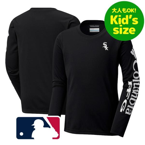 MLB公式 コロンビア Columbia キッズ用長袖Tシャツ 子供用ロンT 長袖トップス シカゴ・...