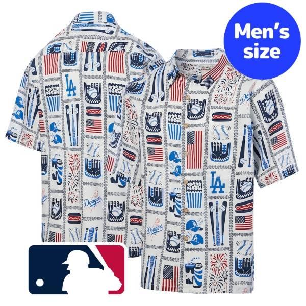 MLB公式 メンズ 襟付きシャツ 半袖シャツ トップス ロサンゼルス