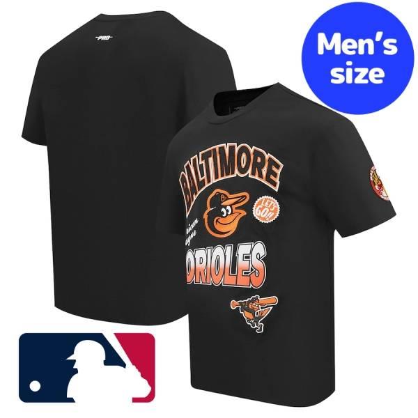MLB公式 メンズ Tシャツ 半袖トップス ボルティモア・オリオールズ Baltimore Orioles Turn It Up Dropped Shoulder T-Shirt