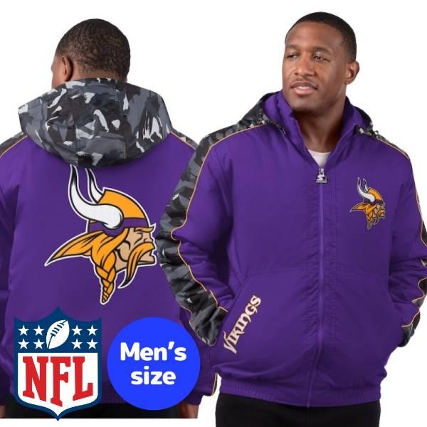 NFL公式 メンズ アウター 中綿ジャケット ミネソタ・バイキングス