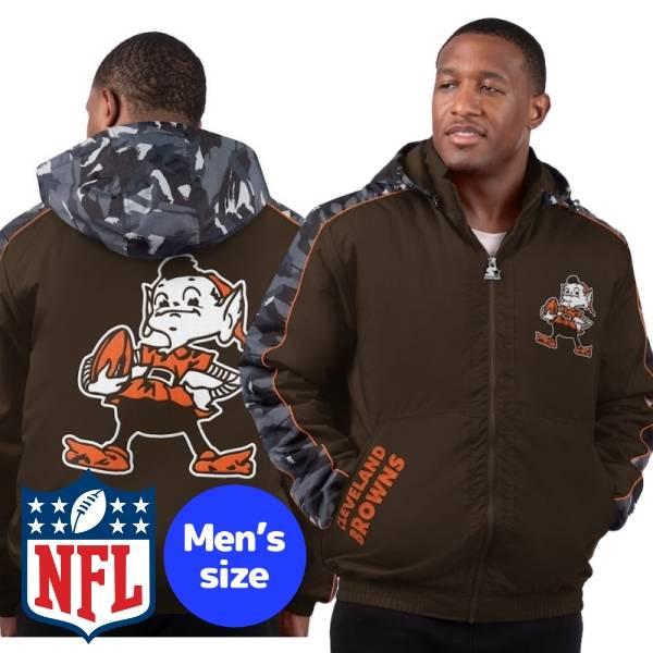 NFL公式 メンズ アウター 中綿ジャケット クリーブランド・ブラウンズ 