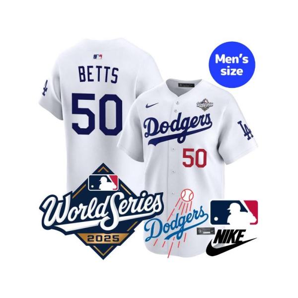 MLB NIKE ナイキ ムーキー・ベッツ ワールドシリーズ 2025 ユニフォーム ロサンゼルス・ドジャース Mookie Betts Dodgers ユニホーム ジャージ