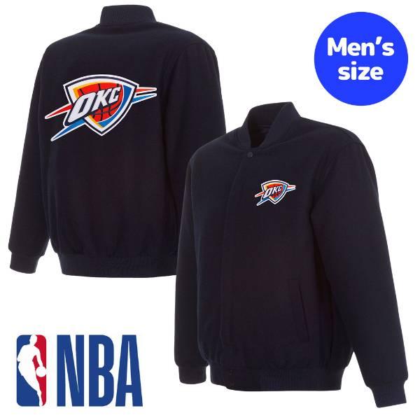 NBA公式 メンズ アウター スタジャン リバーシブルジャケット バー