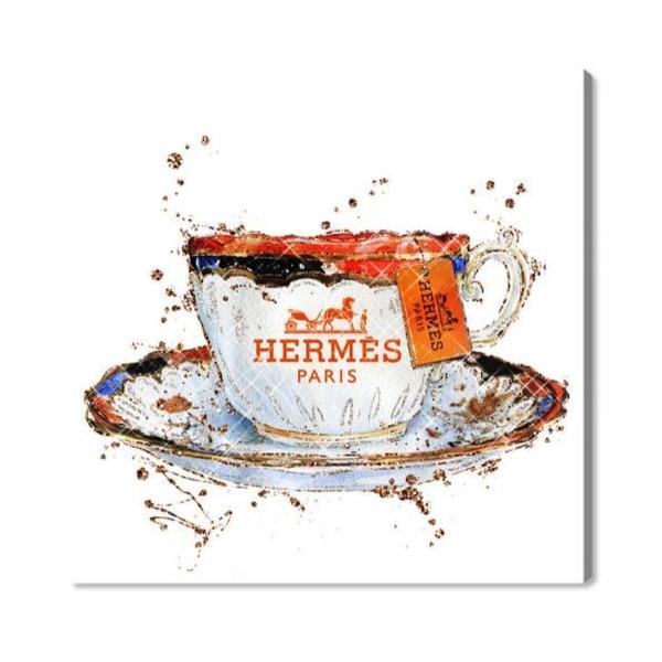 送料無料 Oliver Gal オリバーガル 51x51cm Orange Caramel Tea Cup Hermes エルメス キャンバス 絵画 Ogm Usキッズウェア 通販 Yahoo ショッピング